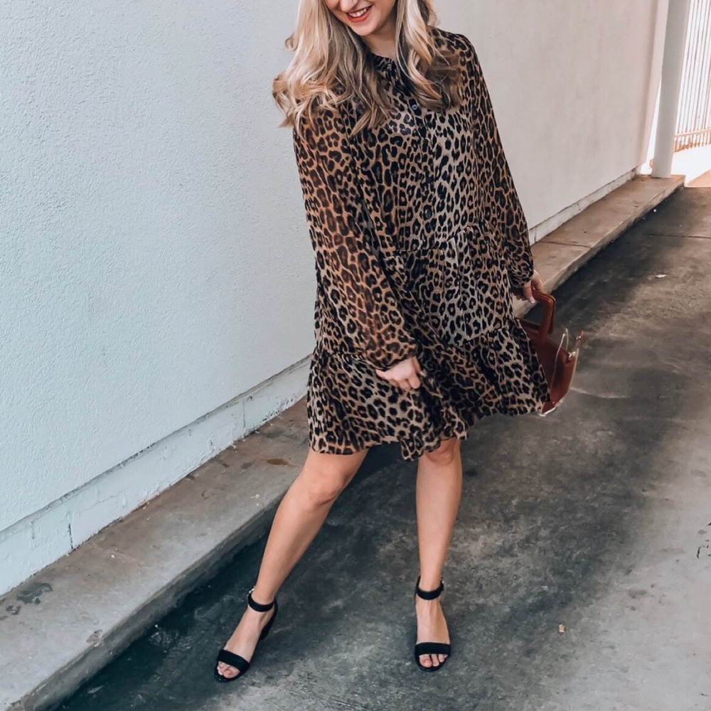 H&M Leopard Mini Dress (Small) - Picture 4 of 4